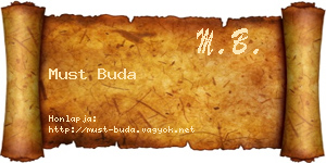 Must Buda névjegykártya